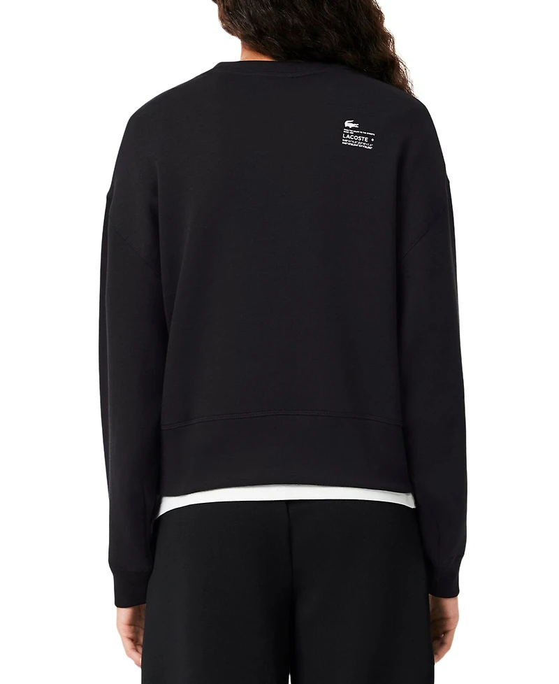 Lacoste Usa Women's Crewneck Logo Long-Sleeve Sweatshirt