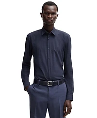 Boss by Hugo Men's Stretch Jersey Slim-Fit Dress Shirt
