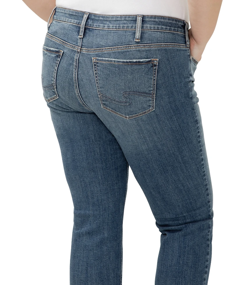 Silver Jeans Co. Plus Elyse Mid Rise Comfort Fit Ankle Straight