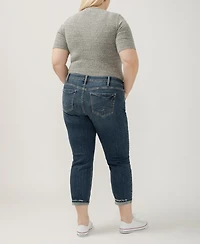 Silver Jeans Co. Plus Boyfriend Mid Rise Slim Leg