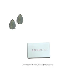 Adornia Fine Labradorite Pear Cut Studs .925 sterling silver