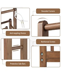Freestanding Towel Rack 3-Bar Hand Towel Drying Stand with Bottom Storage Shelf