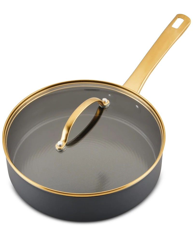 Forged Induction Ceramic Nonstick 3 Quart Saute Pan with Lid