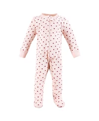 Hudson Baby Girls Thermal Zipper Sleep and Play 2pk
