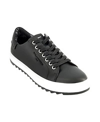 Karl Lagerfeld Paris Men's Logo Plain Toe Bit Sneakers