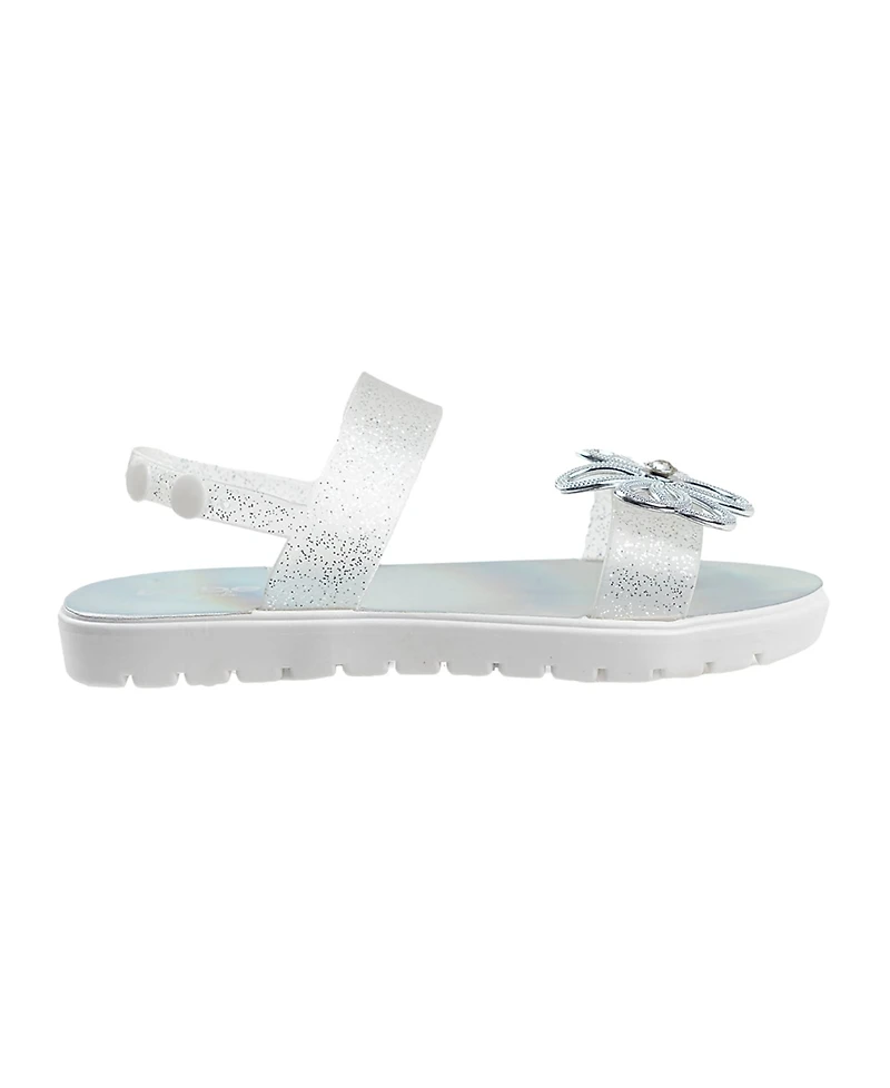 Bebe Little Girls Sparkly Summer with Rhinestone and Bow Sandals