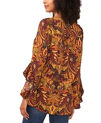 Vince Camuto Women's Paisley-Print Flutter-Sleeve Top