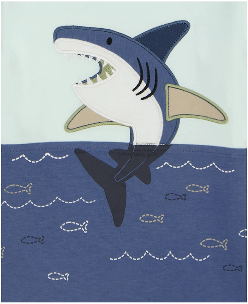 Kids Headquarters Baby Boys 2-Piece Jersey Whale Short Sleeve T-Shirt and Twill Cargo Shorts Set