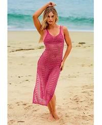Isabella Rose Women's Tuscany Knit Tank Swim Cover-Up Dress