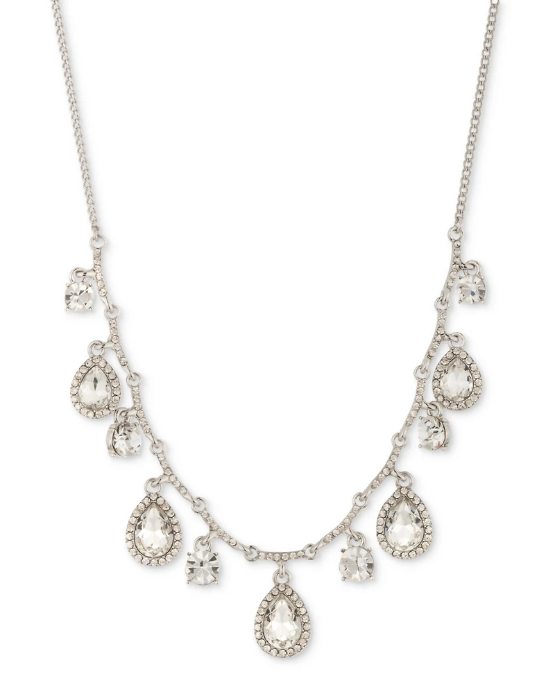 Givenchy Mixed Crystal Halo Shaky Statement Necklace, 16" + 3" extender
