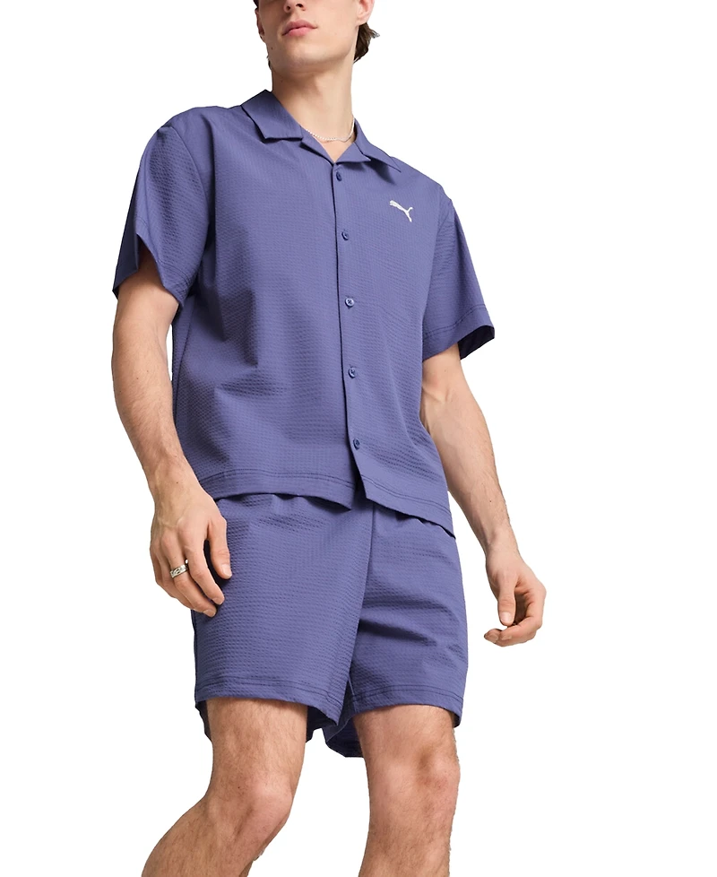 Puma Men's Relaxed-Fit 6" Seersucker Shorts