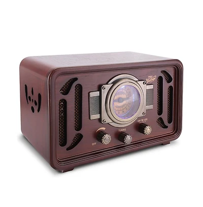 Pyle Retro Classic-Style Bluetooth Radio Speaker – Am/Fm, Usb & Sd Playback