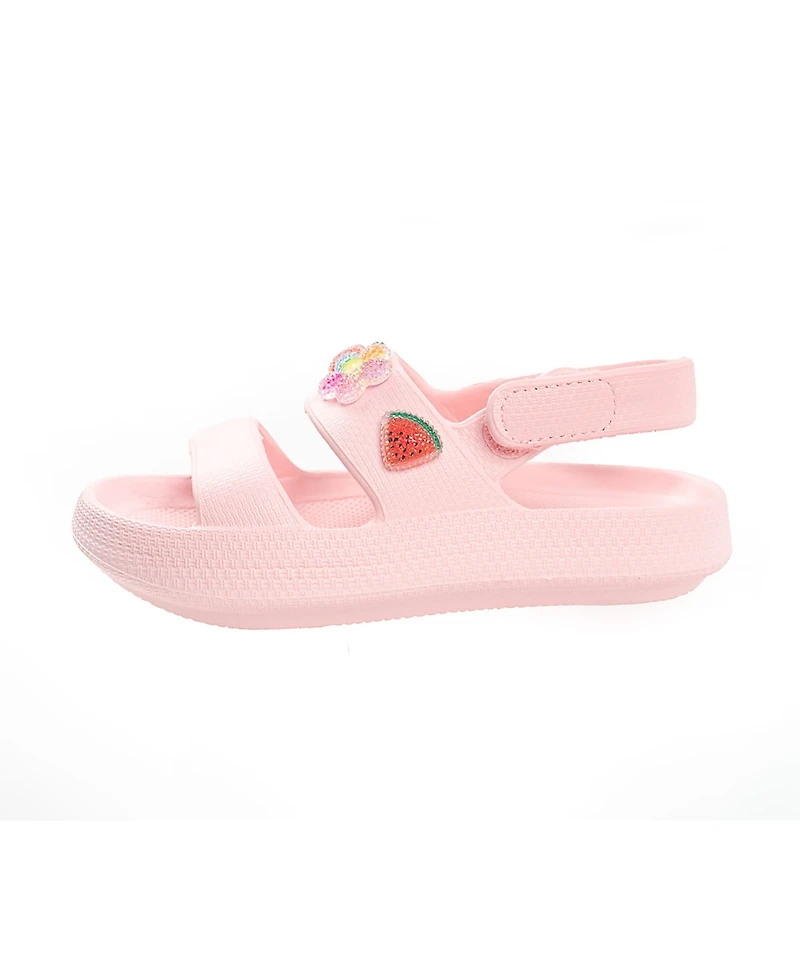 Bebe Little Girls Cute and Comfortable Summer with Charms Sandals