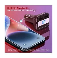 Pyle Bluetooth Car Fm Transmitter – Wireless Music Streaming & Hands-Free Calling