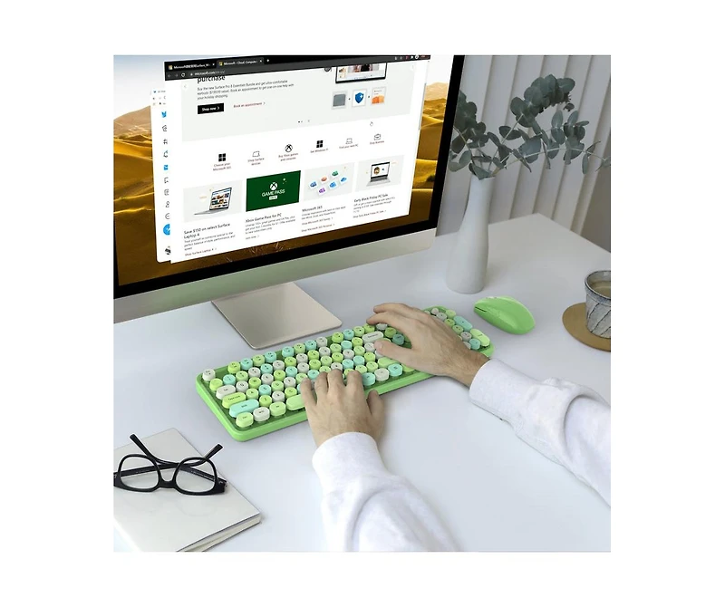 Mofii Wireless Keyboard and Mouse Combo, 2.4Ghz Usb Full Size Typewriter Keyboard with Number Pad and Sport Car Mouse for Pc Computer Desktop Windows