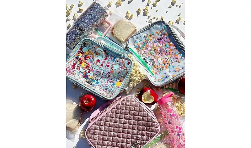 Packed Party Flower Shop Confetti Lunch Bag Cute Small Soft Insulated Lunchbox for Kids School Lunch Box Cooler Can Carry a Water Bottle, Ice Packs fo