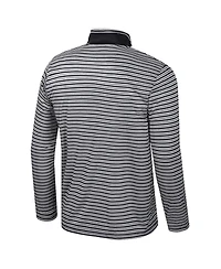 Colosseum Men's Black Tennessee Volunteers Striped Quarter-Zip Sweatshirt