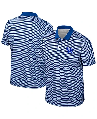 Colosseum Men's Royal Kentucky Wildcats Striped Polo Shirt