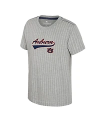 Colosseum Big Boys and Girls Heather Gray Auburn Tigers Airball Baseball T-Shirt