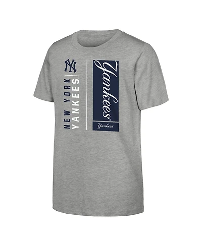 Outerstuff Big Boys and Girls Heather Gray New York Yankees The Mvp T-Shirt