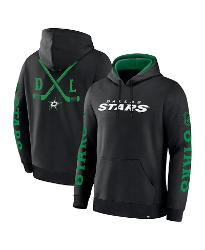 Fanatics Men's Black Dallas Stars Big City Legacy Fleece Pullover Hoodie