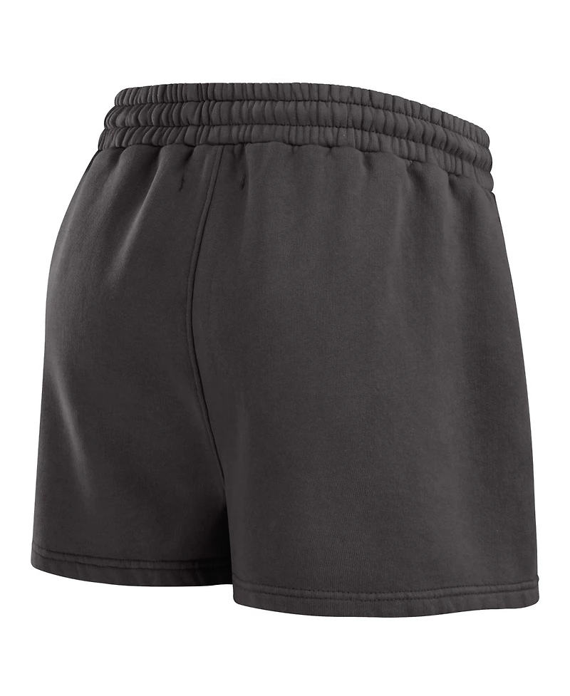 Wear by Erin Andrews Women's Black Pittsburgh Penguins Washed Fleece Sweatshirt & Shorts Lounge Set