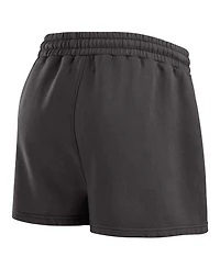 Wear by Erin Andrews Women's Black Pittsburgh Penguins Washed Fleece Sweatshirt & Shorts Lounge Set