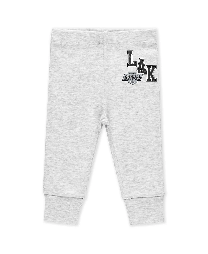 Wear by Erin Andrews Baby Boys and Girls 3-Piece Los Angeles Kings Turn Me Around Bodysuits Pants Set
