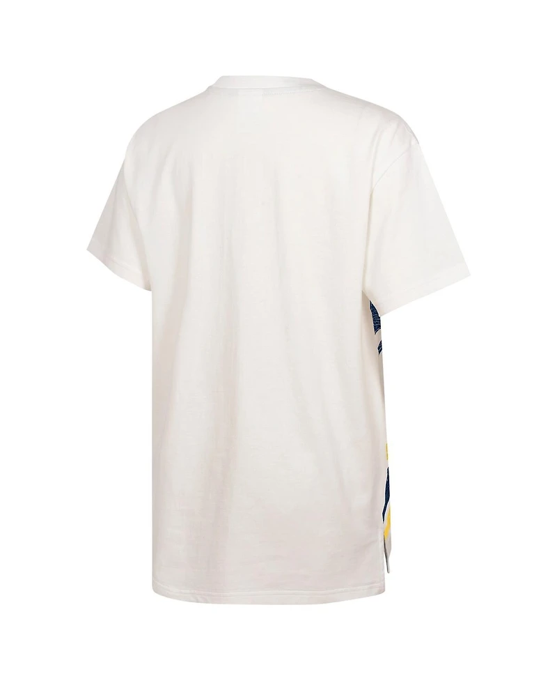 Outerstuff Big Boys and Girls White Michigan Wolverines Let's Get Loud Oversized T-Shirt