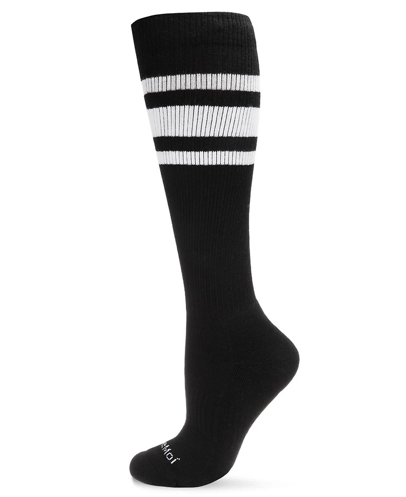MeMoi Women's Unisex Knee High Cotton Blend 15-20mmHg Graduated Compression Socks WFC1520-1101