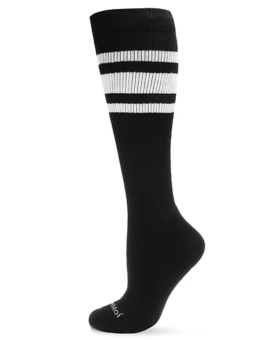 MeMoi Women's Unisex Knee High Cotton Blend 15-20mmHg Graduated Compression Socks WFC1520-1101
