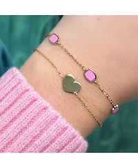 The Lovery Bubblegum Pink Icon Bracelet 14K Gold