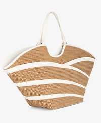 I.n.c. International Concepts Zavaa Straw Tote, Exclusively at Macy's