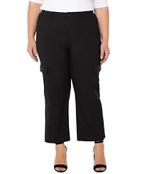 Liverpool Los Angeles Plus Crop High-Rise Cargo Pants