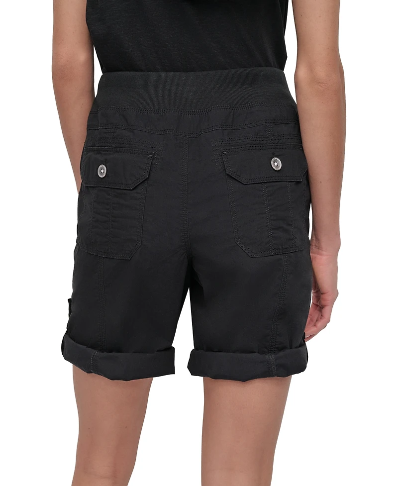 Dkny Sport Women's Smocked-Waist Convertible Shorts