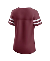 Fanatics Women's Maroon Texas A&M Aggies Iconic Athena Lace-Up T-Shirt
