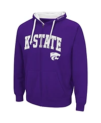 Colosseum Men's Purple Kansas State Wildcats Big Tall Full-Zip Hoodie