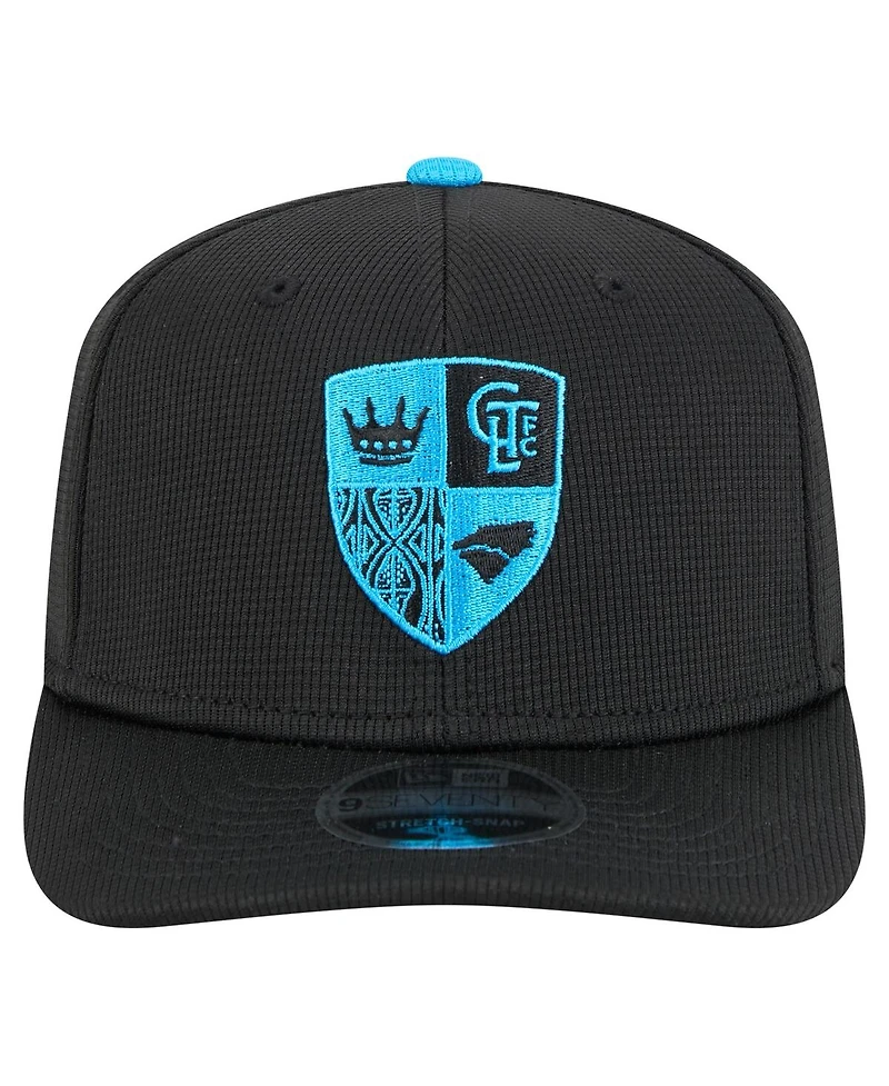 New Era Men's Black Charlotte Fc 2025 Jersey Hook 9SEVENTY Stretch-Snap Hat