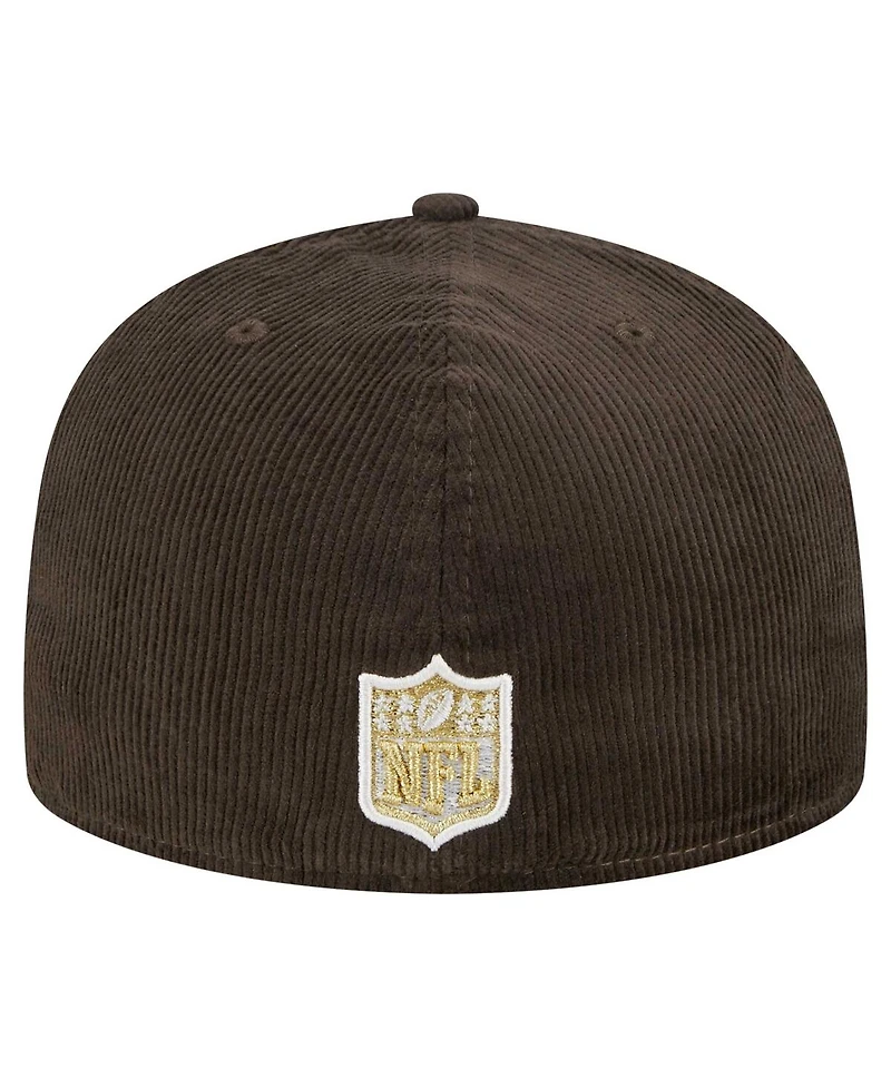 New Era Men's Brown Miami Dolphins Choco Cord 59FIFTY Fitted Hat