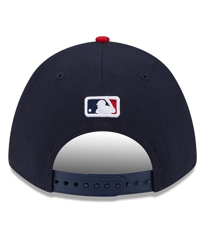 New Era Men's Navy Cleveland Guardians Player Replica 9FORTY Adjustable Hat