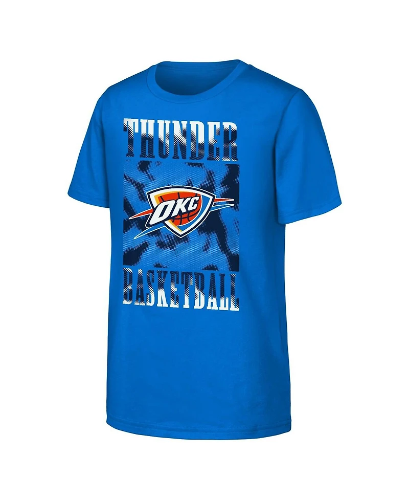 Outerstuff Big Boys and Girls Blue Oklahoma City Thunder Garage Hero T-Shirt