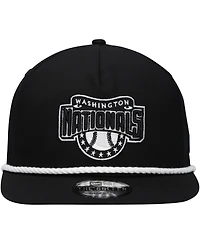 New Era Men's Black Washington Nationals Golfer Snapback Hat