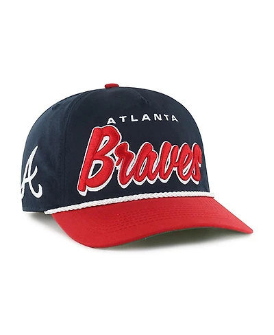 '47 Brand Men's Navy Atlanta Braves Drop Shadow Rope Hitch Adjustable Hat