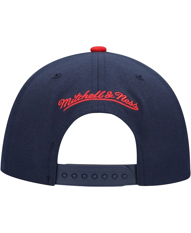 Mitchell & Ness Men's Navy/Red Ole Miss Rebels 2-Tone 2.0 Snapback Hat