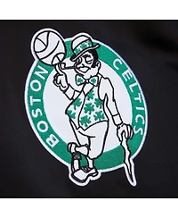 Mitchell & Ness Men's Black Boston Celtics Hardwood Classics Blackout Collection Satin Full-Zip Jacket