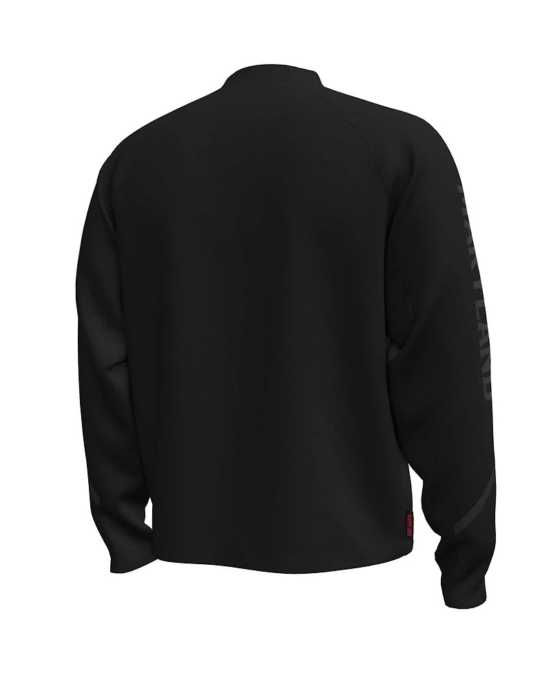 Under Armour Men's Black Maryland Terrapins Unstoppable Full-Zip Bomber Jacket