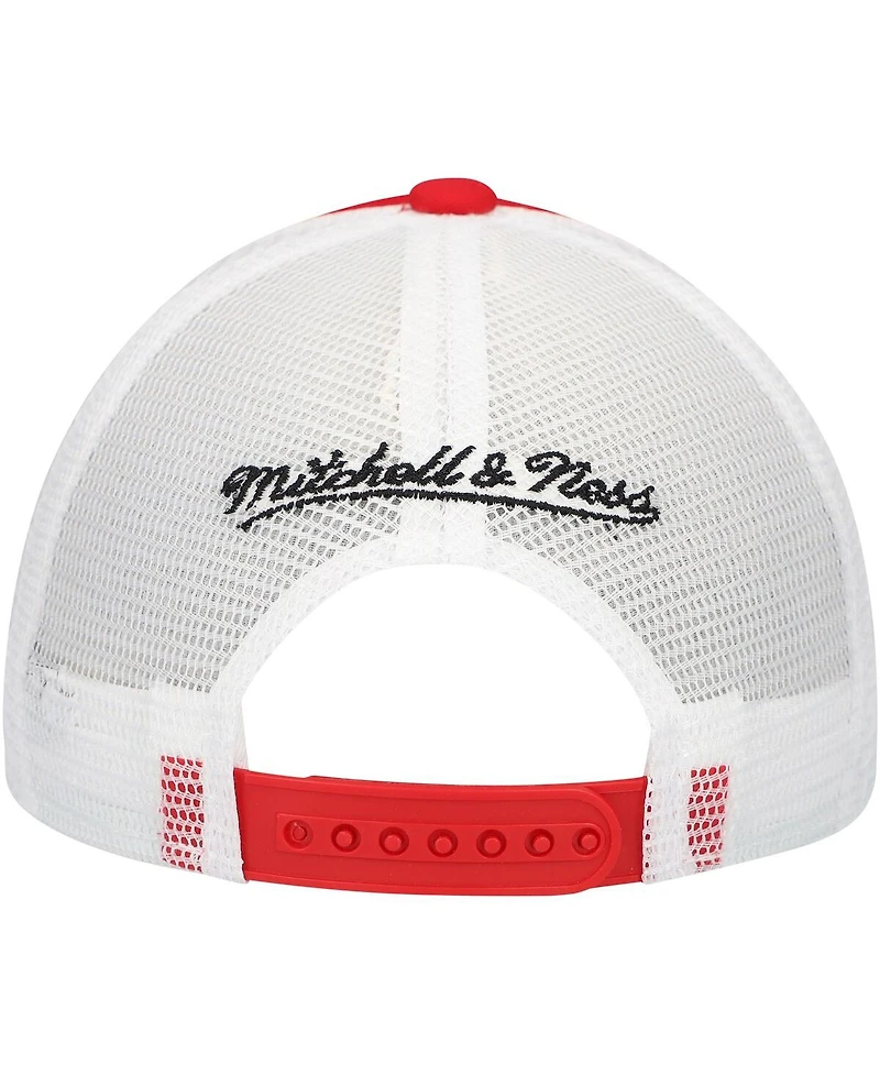 Mitchell & Ness Big Boys and Girls Scarlet San Francisco 49ers Stripe Trucker Adjustable Hat