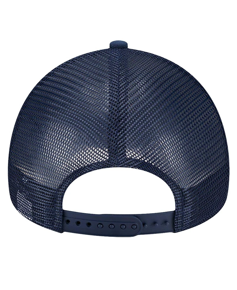New Era Men's Navy/Light Blue Memphis Grizzlies Tip Off A-Frame Trucker 9FORTY Adjustable Hat