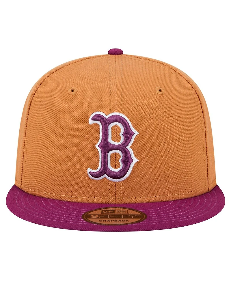 New Era Men's Brown/Purple Boston Red Sox Color Pack Two-Tone 9FIFTY Snapback Hat