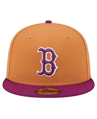 New Era Men's Brown/Purple Boston Red Sox Color Pack Two-Tone 9FIFTY Snapback Hat